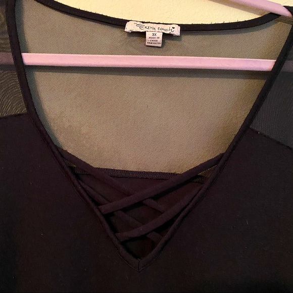 Blouse with Sheer Shoulder/Back Area - Picture 2 of 4